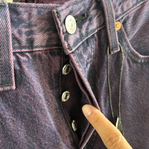 NWT Levi’s 501 90s Women’s purple acid wash size 24 x 30 mid rise straight leg - Picture 7 of 13